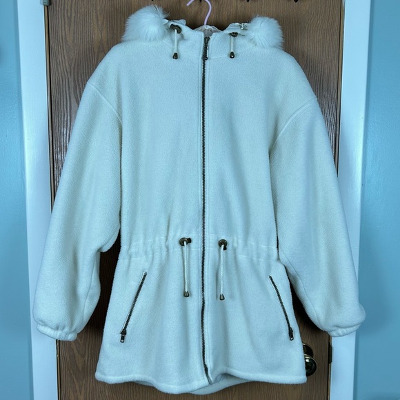 Vintage 90s Tsunami Sport White Fleece Jacket - Picture 2 of 7